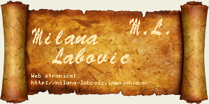 Milana Labović vizit kartica